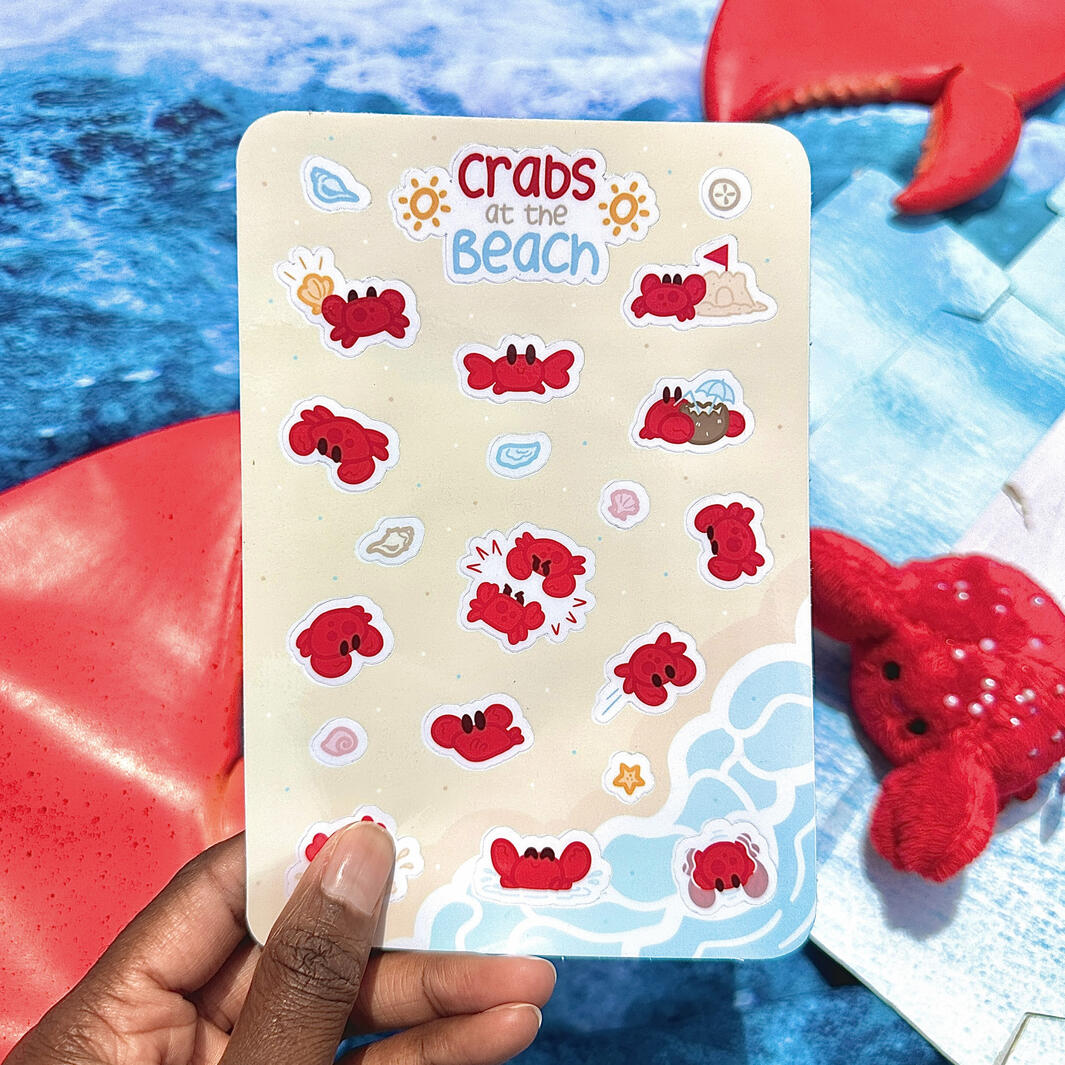 Crabs at the Beach Sticker Sheet