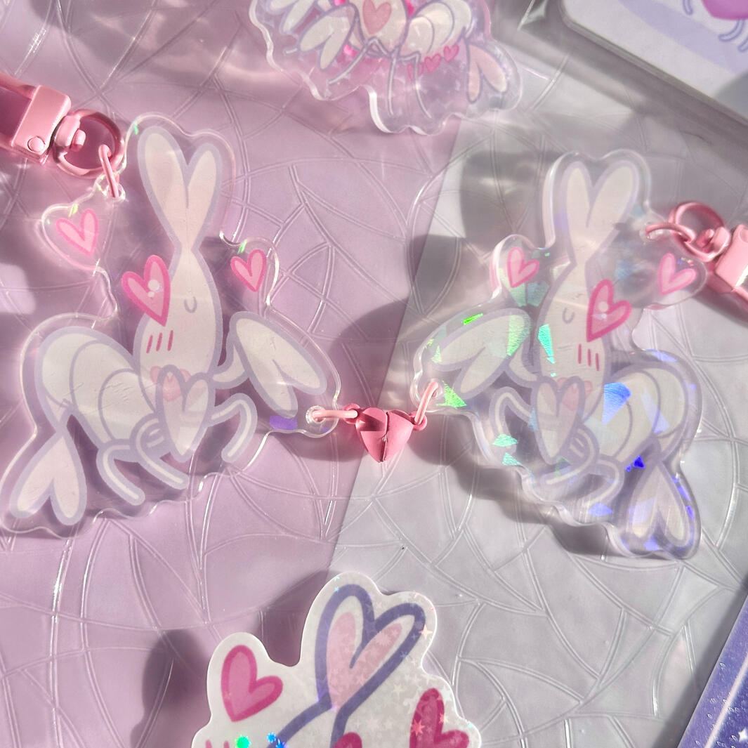 Magnetic Hearts Matching Keychains