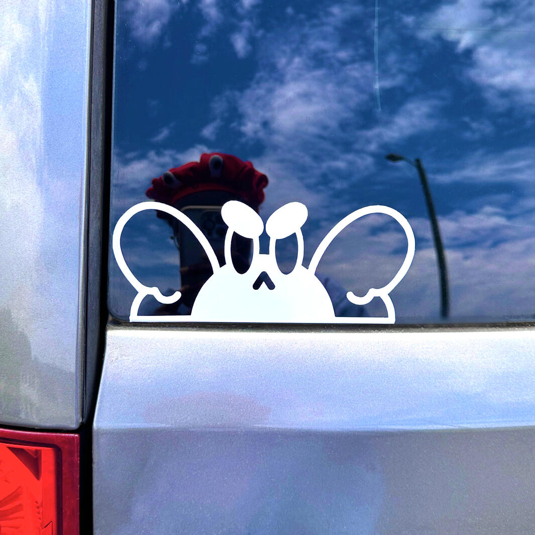 Sailor Shrimpp’s Crabby Vinyl Car Peeker